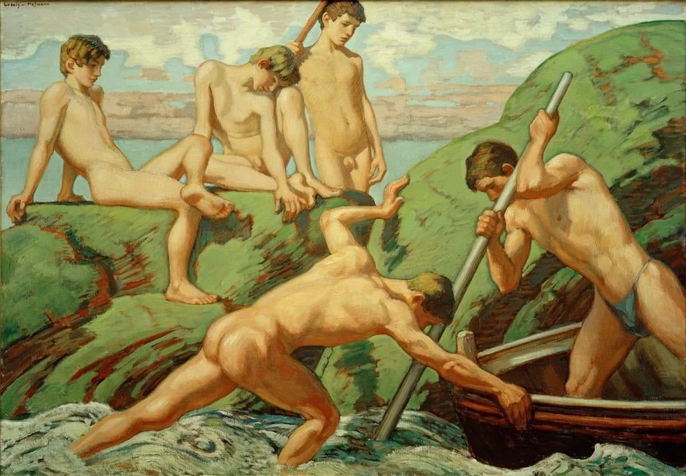 Barcaioli e giovani nudi - Leipzig, Museum Der Bildenden Künste